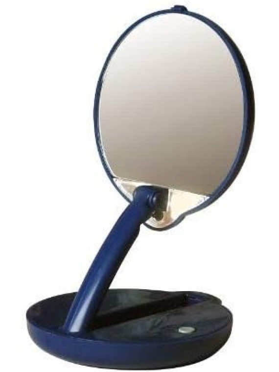 Floxite 15Xmag, Blue, Tabletop Mount, Round Glass Mirror