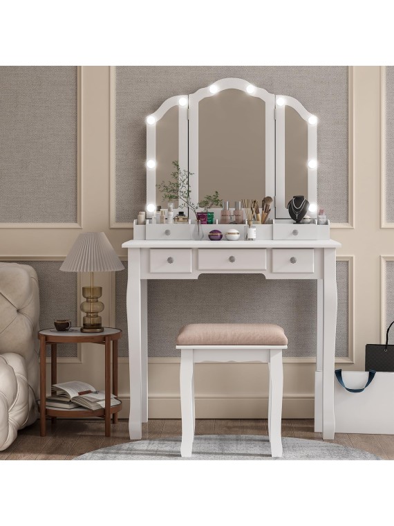 Makeup Vanity with Lights Vanity Desk with Mirror and Lights Makeup Vanity with Drawers Vanity Table with Lights Vanity with Lighted Mirror and Chair