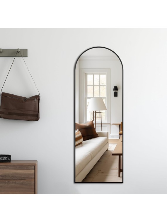 Arched Mirror Full Length,Standing Mirror,Large Floor Mirror with Stand for Wall Entryway Door Bedroom Bathroom Living Room